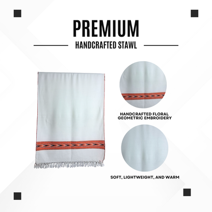 Premium Kullu Stole - 100% With Handcrafted Border